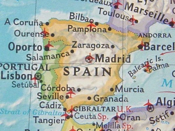 スペインの地図
