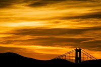 夕焼けのゴールデンゲートブリッジ